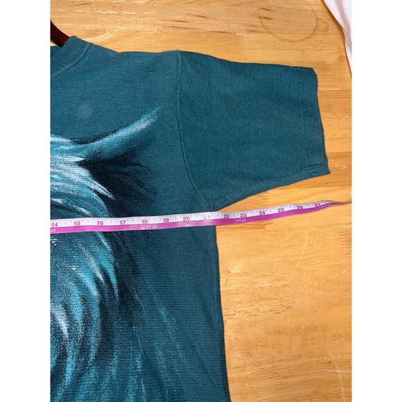 Vintage Bald Eagle Shirt Hazelwoods Green Bird Nature Animal Tee 90s 1990s Large - Picture 10 of 11